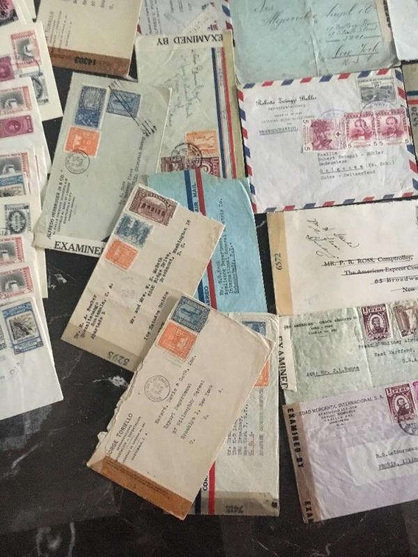 Stunning 75 Latin America Censored  First Day Covers FDCs AirMail Lot
