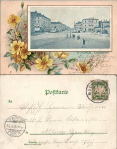 LUDWIGSTRASSE MUNCHEN MUNICH GERMANY ANTIQUE POSTCARD