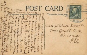 ANSWER SOON~DAPPER MAN MAILS POST CARD IN LETTER BOX~1909 POSTCARD