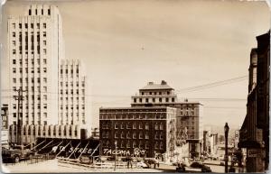 Tacoma WA 9th Street Signal Gasoline Drink Squirt Unused RPPC Postcard E60