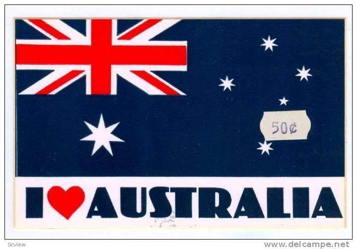 Sticker , Flag , Australia , 70-80s