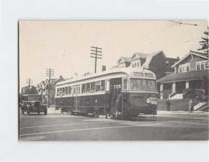 Postcard The P.C.C. car, TTC, Russell Hill Road, Toronto, Canada