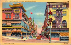 California San Francisco Chinatown Grant Avenue 1943