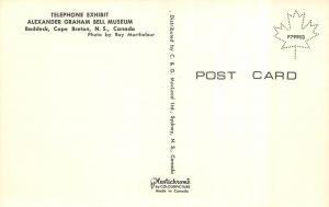 BADDECK, Cape Breton, NS Canada  TELEPHONE EXHIBIT~Bell Museum Chrome Postcard