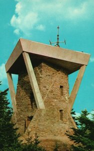 Vintage Postcard Observation Tower Atop Mt. Mitchell in State Park Western NC 