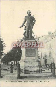 Old Postcard La Rochelle Statue of Admiral Duperre