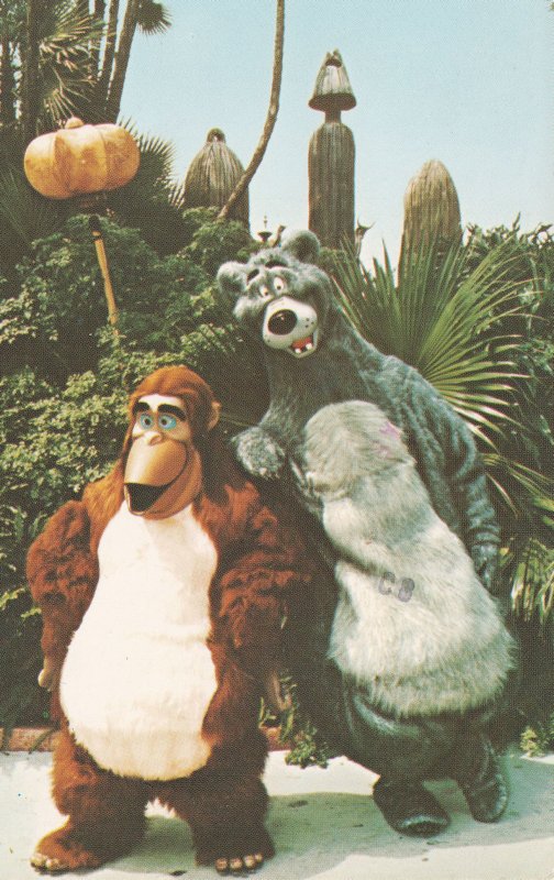 Baloo King Louie Bare Necessities Jungle Book Walt Disney Postcard