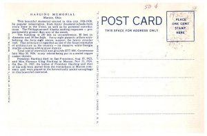 Warren G Harding Memorial Marion Ohio Postcard