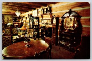 Interiors~Table @ Furniture House No 2 Har Ber Village Grove OK~Vintage Postcard