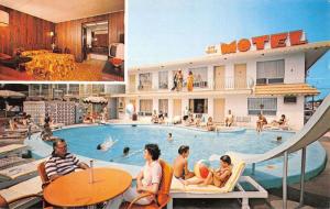 Rio Grande New Jersey Off Shore Motel Pool View Vintage Postcard K33760 