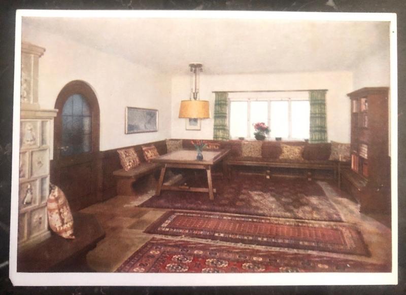 Mint Germany RPPC Color Picture Postcard Living Room Berghof Wachenfeld B