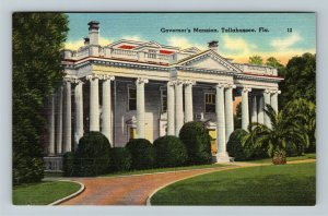 Tallahassee FL-Florida, Governor's Mansion, Linen Postcard