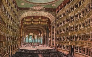 Vintage Postcard Napoli Interno Del. R. Teatro S. Carlo Opera House Naples Italy