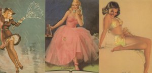1950s Glamour Hollywood Style Retro Sexy Women 3x Postcard s