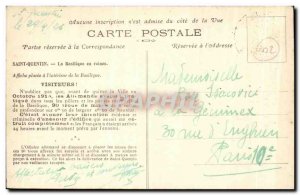 Old Postcard Saint Quentin Basilica After War Militaria