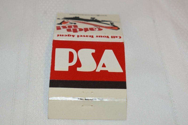 PSA Catch Us! Airline Advertising 30 Strike Matchbook Cover