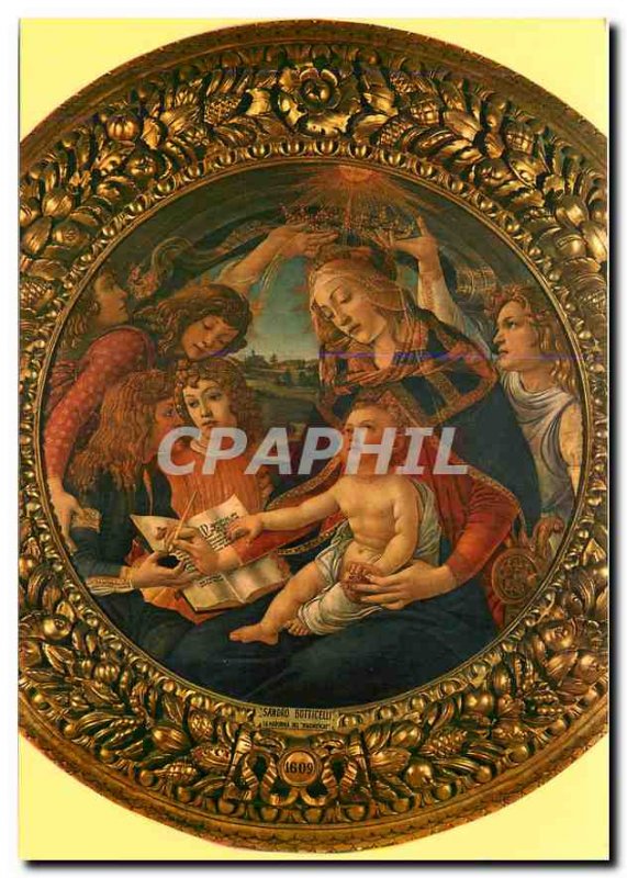 'Postcard Modern Firenze - Uffizi Gallery - Botticelli - Madonna of the ''Mag...