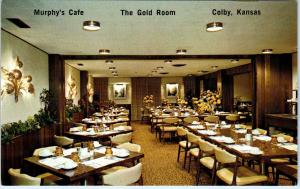 COLBY, KS Kansas   MURPHY'S CAFE  The GOLD ROOM  c1960s Roadside Postcard