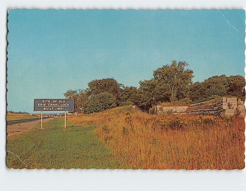 Postcard Site of Old Erie Canal Lock, Along The New York Thruway, New York 