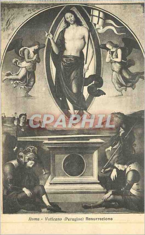 Old Postcard Roma Vaticana (Perugino) resurrezione