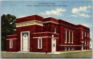 Pairs TN-Tennessee, First Christion Church Blythe & S. Poplar St. Postcard