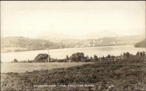 Rockland ME Chickawaukee Lake Real Photo Postcard