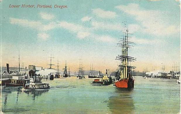 Lower Harbor, Portland, Oregon, OR ,1911 Divided Back