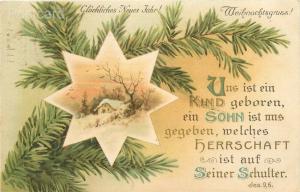 Christmas, German, Snow Scene, Star