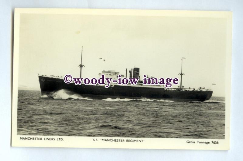 pf0138 - Manchester Liners Cargo Ship - Manchester Regiment built 1947 -postcard