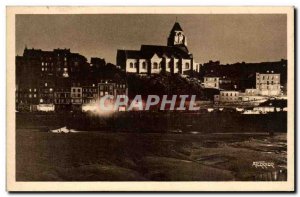 Old Postcard Treport General view at night