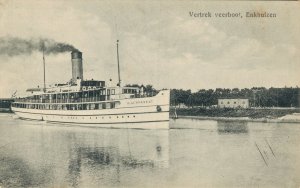 Enkhuizen Ferry Departure Ship Vintage Postcard 07.47