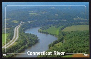 Vermont PUTNEY Birdseye View of Interstate 91 and the Connecticut River Chrome