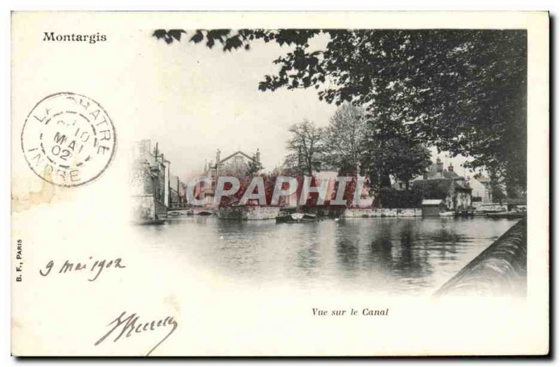 Old Postcard Montargis Canal view