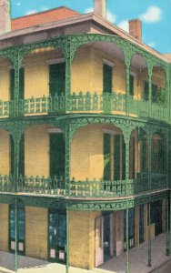 USA Louisiana New Orleans Famous Lace Grillwork Vintage Postcard 07.49