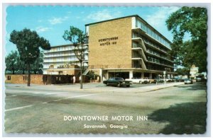 Savannah Georgia Postcard Downtowner Motor Inn Oglethorpe Avenue c1960 Vintage