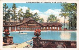 Roebuck Club House Swimming Pool Birmingham Alabama 1907c postcard