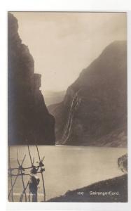 Geirangerfjord Romsdal Norway 1923c RPPC real photo postcard
