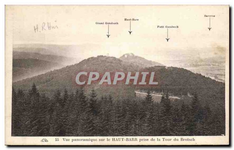 Old Postcard Panoramic view of Upper Barr taking the Tour Brotsch