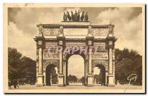 CARTE Postale Old Paris and the Arc de Triomphe Carrousel Wonders