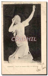 Postcard Old Domremy Statue Jeanne D & # 39Arc A Basilica