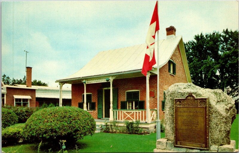 Historic Site Sir Wilfrid Laurier House St Lin Quebec Canada CA Flag Postcard 
