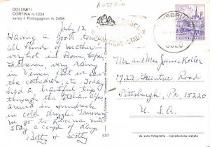 Cortina verso il Pomagagnon Dolomitit Austria Postal Used Unknown 