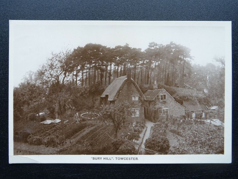 Northamptonshire TOWCESTER Bury Hill - Old RP Postcard by G. Farey of Towcester 