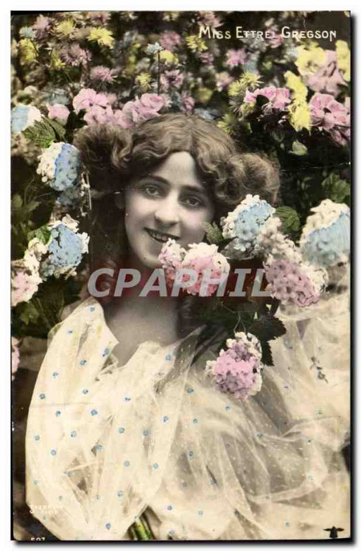 Old Postcard Fantaisie Miss Gregson Ettrel