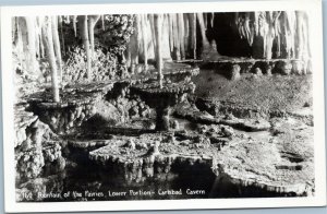 Carlsbad Caverns New Mexico RPPC - Fountain of the Fairies, Lower Portion