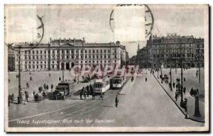 Old Postcard Leipzig Augustusplatz Blick nach der Hauptpast