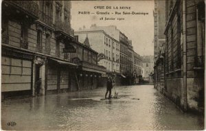 CPA Inondations PARIS 1910 Grenelle. Rue St-Dominique (972066)