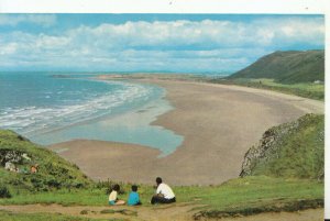 Wales Postcard - Rhossili Bay - Gower - Glamorgan - Ref 16393A