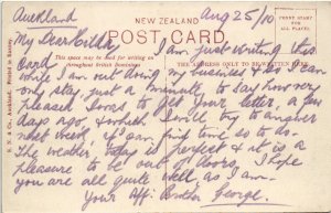 PC NEW ZEALAND, QUEEN STREET WHARF, AUCKLAND, Vintage Postcard (B41566)