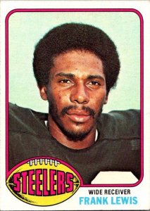 1976 Topps Football Card Frank Lewis Pittsburgh Steelers sk4448